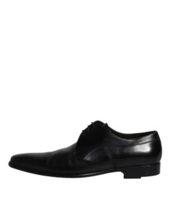 Dolce & Gabbana Black Leather Derby Men Formal Dress Men's Shoes (Pre-Owned) 13 Dolce & Gabbana Black Leather Derby Men Formal Dress Men's Shoes (Pre-Owned) -Lux Lair Store 4822418