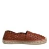 Dolce & Gabbana Maroon Woven Leather Men Espadrille Men's Shoes -Lux Lair Store 4822446