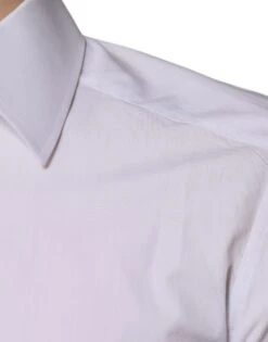 Dolce & Gabbana White Cotton Slim Fit GOLD Men Dress Men's Shirt (Pre-Owned) 11 Dolce & Gabbana White Cotton Slim Fit GOLD Men Dress Men's Shirt (Pre-Owned) -Lux Lair Store 4822614