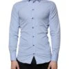Dolce & Gabbana Light Blue Cotton Slim Fit GOLD Dress Men's Shirt (Pre-Owned) -Lux Lair Store 4822704