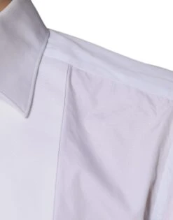 Dolce & Gabbana White Bib Cotton Poplin GOLD Men Formal Men's Shirt (Pre-Owned) 11 Dolce & Gabbana White Bib Cotton Poplin GOLD Men Formal Men's Shirt (Pre-Owned) -Lux Lair Store 4822886
