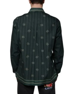 Dolce & Gabbana Green Logo Long Sleeve MARTINI Casual Men's Shirt 9 Dolce & Gabbana Green Logo Long Sleeve MARTINI Casual Men's Shirt -Lux Lair Store 4823117