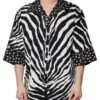 Dolce & Gabbana Black White Zebra Button Down Oversize Men's Shirt 2 Dolce & Gabbana Black White Zebra Button Down Oversize Men's Shirt -Lux Lair Store 4823353