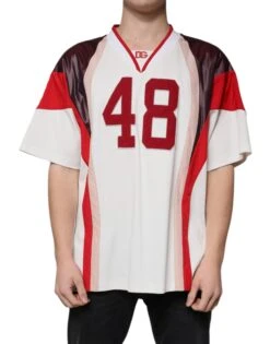 Dolce & Gabbana Multicolor Logo Jersey Cotton V-neck Men's T-shirt