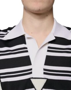 Dolce & Gabbana Multicolor Stripe Collared Polo Men's T-shirt 10 Dolce & Gabbana Multicolor Stripe Collared Polo Men's T-shirt -Lux Lair Store 4823660