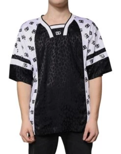 Dolce & Gabbana Black White Logo Men Short Sleeves Men's T-shirt