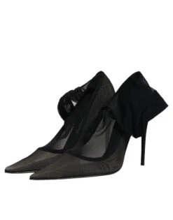 Dolce & Gabbana Black Viscose Mesh Sock Style Boots Women's Shoes (Pre-Owned) -Lux Lair Store 4825282