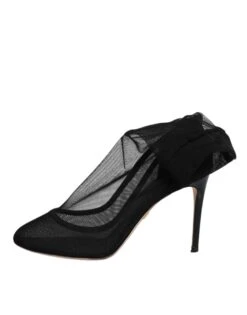 Dolce & Gabbana Black Nylon Mesh Sock Style Boots Women's Shoes (Pre-Owned) -Lux Lair Store 4825670