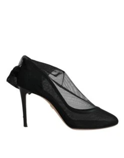 Dolce & Gabbana Black Nylon Mesh Sock Style Boots Women's Shoes (Pre-Owned)