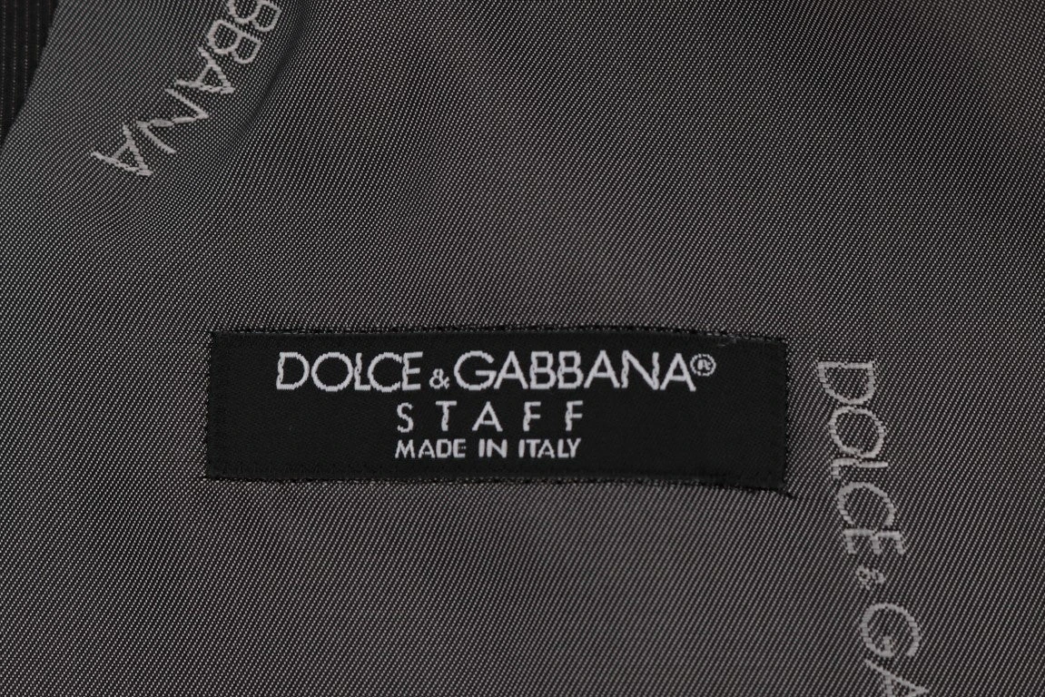 Dolce & Gabbana Gray STAFF Cotton Rayon Men's Vest 8 Dolce & Gabbana Gray STAFF Cotton Rayon Men's Vest - Image 6