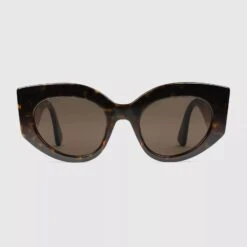 Gucci Havana Oversized Cat Eye Acetate Sylvie Web Sunglasses -Lux Lair Store 504323 1909 808040144 20 203