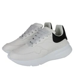 Alexander McQueen Men's Ivory / White / Black Leather Platform Sneakers -Lux Lair Store 505033 9160 39 4