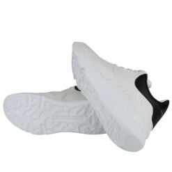 Alexander McQueen Men's Ivory / White / Black Leather Platform Sneakers -Lux Lair Store 505033 9160 39 8