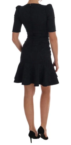 Dolce & Gabbana Black Blue Flare Mini Women's Dress 10 Dolce & Gabbana Black Blue Flare Mini Women's Dress -Lux Lair Store 512328