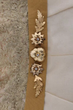 Dolce & Gabbana Gold Silk Crystal Embellished Women's Dress 12 Dolce & Gabbana Gold Silk Crystal Embellished Women's Dress -Lux Lair Store 512444