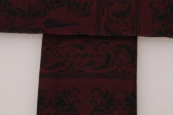 Dolce & Gabbana Bordeaux Silk Crown Chili Men's Scarf -Lux Lair Store 517989