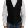 Dolce & Gabbana Black Polka Dot Pattern Men's Vest 2 Dolce & Gabbana Black Polka Dot Pattern Men's Vest -Lux Lair Store 520362