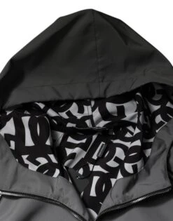 Dolce & Gabbana Gray Polyester Hooded Men Full Zip Men's Jacket -Lux Lair Store 5300247