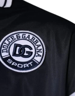 Dolce & Gabbana Blue Logo Jersey Collared Pullover Men's Sweater 9 Dolce & Gabbana Blue Logo Jersey Collared Pullover Men's Sweater -Lux Lair Store 5305202