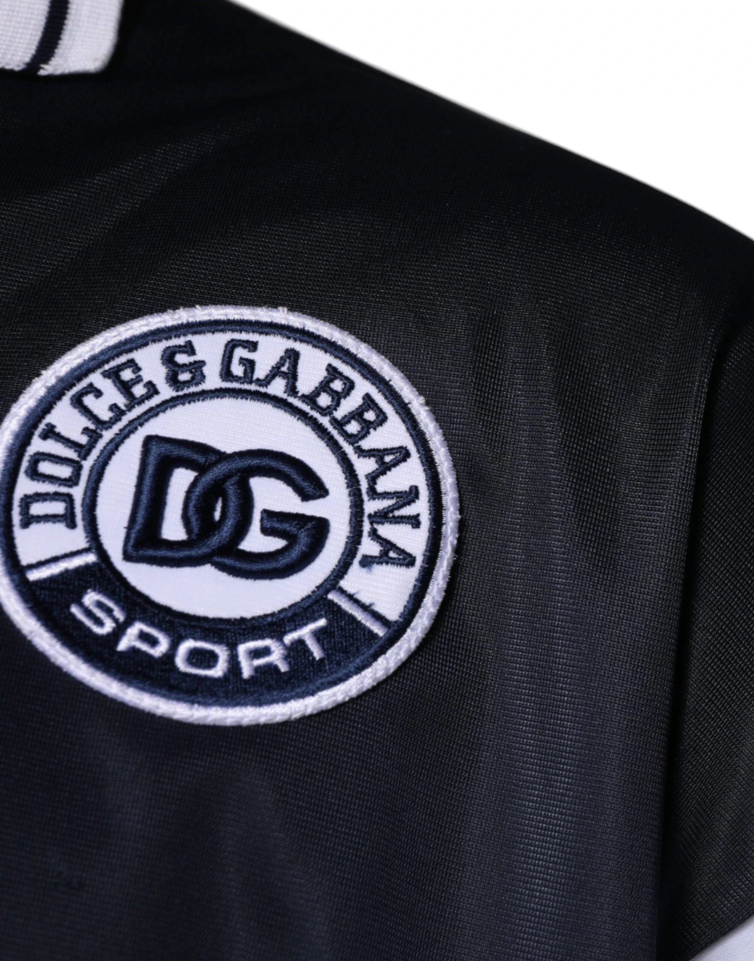 Dolce & Gabbana Blue Logo Jersey Collared Pullover Men's Sweater 5 Dolce & Gabbana Blue Logo Jersey Collared Pullover Men's Sweater - Image 3