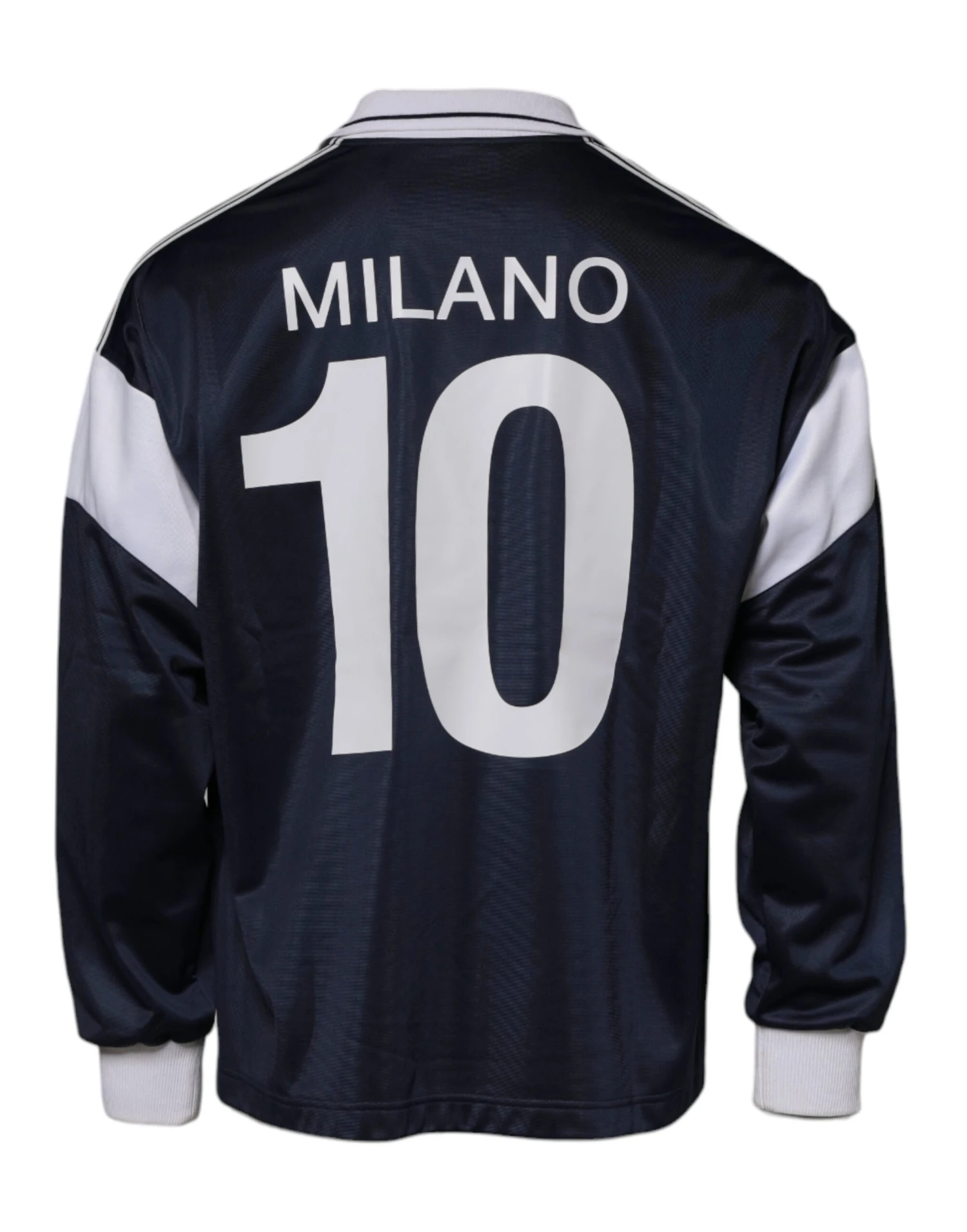 Dolce & Gabbana Blue Logo Jersey Collared Pullover Men's Sweater 6 Dolce & Gabbana Blue Logo Jersey Collared Pullover Men's Sweater - Image 4