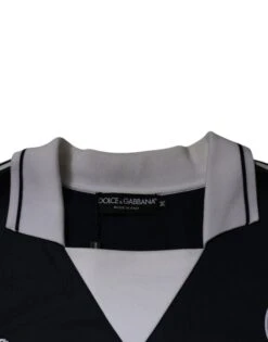 Dolce & Gabbana Blue Logo Jersey Collared Pullover Men's Sweater 11 Dolce & Gabbana Blue Logo Jersey Collared Pullover Men's Sweater -Lux Lair Store 5305215