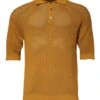 Dolce & Gabbana Brown Perforated Collared Short Sleeves Men's T-shirt (Pre-Owned) 2 Dolce & Gabbana Brown Perforated Collared Short Sleeves Men's T-shirt (Pre-Owned) -Lux Lair Store 5307696