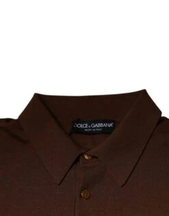 Dolce & Gabbana Brown Cashmere Buttoned Men Pullover Men's Sweater 11 Dolce & Gabbana Brown Cashmere Buttoned Men Pullover Men's Sweater -Lux Lair Store 5307788