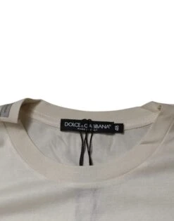 Dolce & Gabbana Off White Silk Crew Neck Short Sleeve Men's T-shirt (Pre-Owned) 11 Dolce & Gabbana Off White Silk Crew Neck Short Sleeve Men's T-shirt (Pre-Owned) -Lux Lair Store 5313633