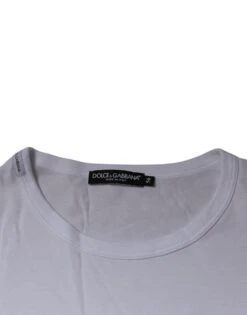 Dolce & Gabbana White DG Embroidery Cotton Crew Neck Men's T-shirt (Pre-Owned) -Lux Lair Store 5315838