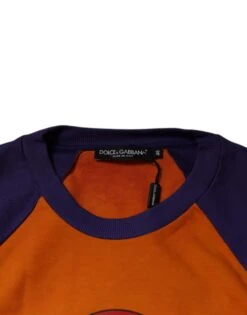 Dolce & Gabbana Orange Purple Graphic Print Short Sleeves Men's T-shirt 11 Dolce & Gabbana Orange Purple Graphic Print Short Sleeves Men's T-shirt -Lux Lair Store 5350886
