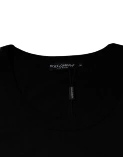 Dolce & Gabbana Black Cotton Round Neck Sleeveless Men's T-shirt -Lux Lair Store 5351900