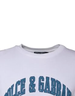 Dolce & Gabbana White DG Milano Cotton Crew Neck Men's T-shirt 8 Dolce & Gabbana White DG Milano Cotton Crew Neck Men's T-shirt -Lux Lair Store 5353699