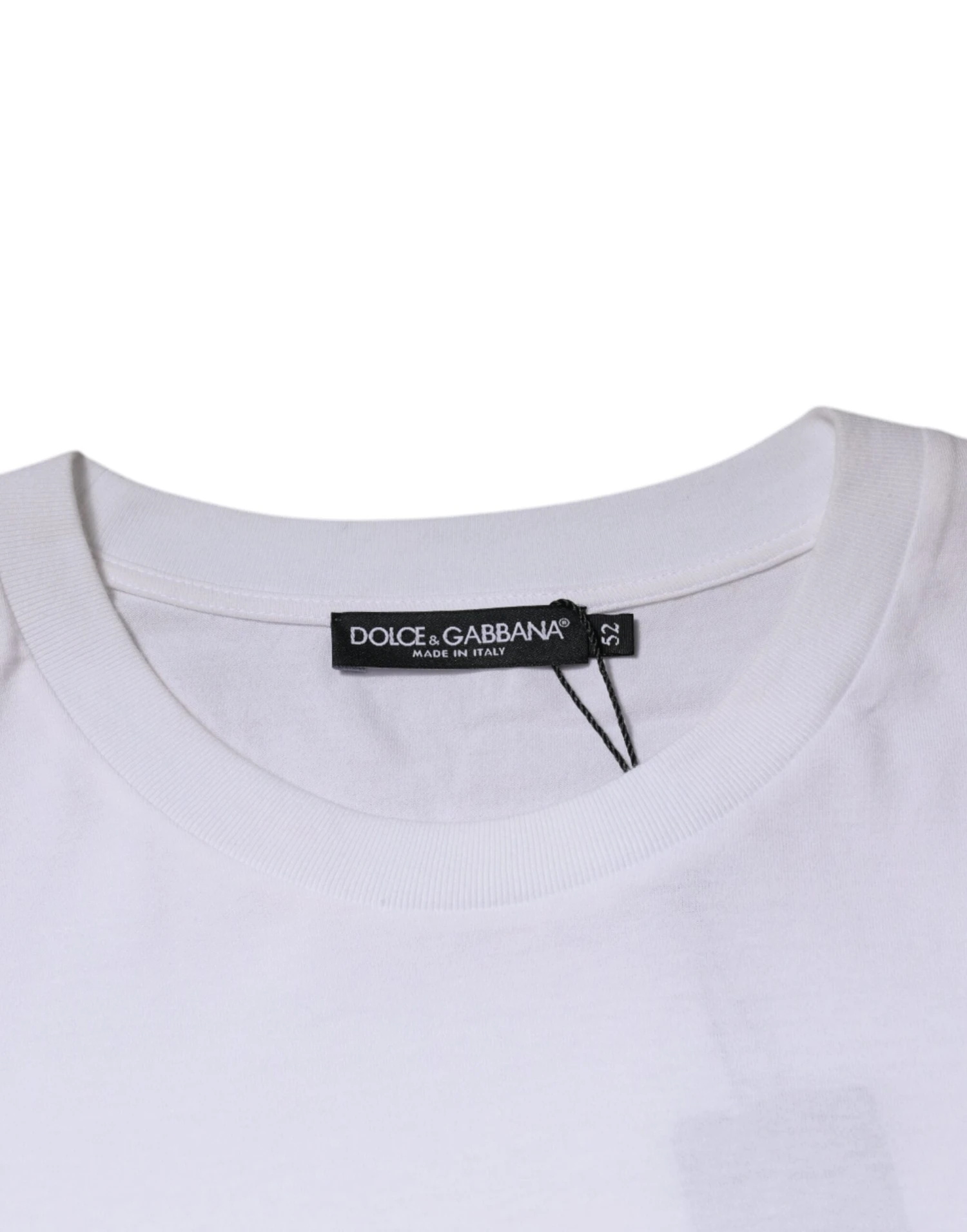 Dolce & Gabbana White DG Milano Cotton Crew Neck Men's T-shirt 7 Dolce & Gabbana White DG Milano Cotton Crew Neck Men's T-shirt - Image 5