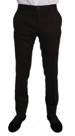 Dolce & Gabbana Brown Wool Crystal Bee Slim Fit Men's MARTINI 13 Dolce & Gabbana Brown Wool Crystal Bee Slim Fit Men's MARTINI -Lux Lair Store 537033