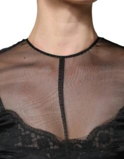 Dolce & Gabbana Black Tulle A-line Midi Cocktail Gown Women's Dress 10 Dolce & Gabbana Black Tulle A-line Midi Cocktail Gown Women's Dress -Lux Lair Store 5395895