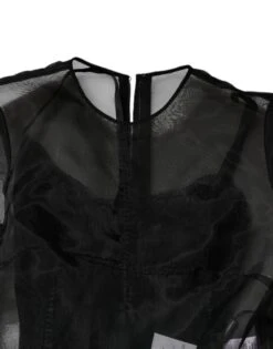 Dolce & Gabbana Black Tulle A-line Midi Cocktail Gown Women's Dress 11 Dolce & Gabbana Black Tulle A-line Midi Cocktail Gown Women's Dress -Lux Lair Store 5395896