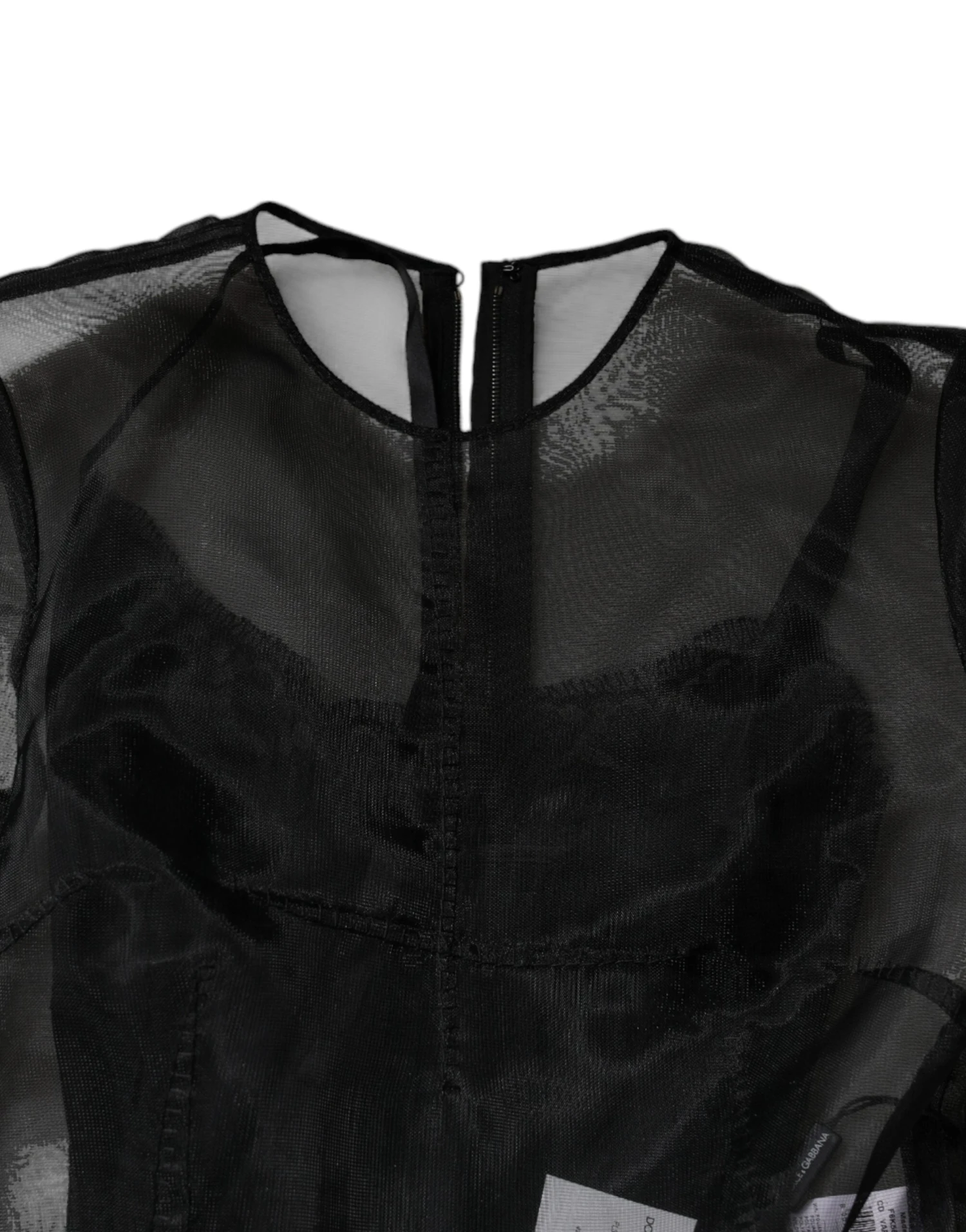 Dolce & Gabbana Black Tulle A-line Midi Cocktail Gown Women's Dress 7 Dolce & Gabbana Black Tulle A-line Midi Cocktail Gown Women's Dress - Image 5