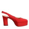 Dolce & Gabbana Red Platform Slingback Heels Sandals Women's Shoes (Pre-Owned) -Lux Lair Store 5402309
