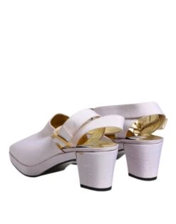 Dolce & Gabbana Off White Block Heel Slingback Sandals Women's Shoes (Pre-Owned) 12 Dolce & Gabbana Off White Block Heel Slingback Sandals Women's Shoes (Pre-Owned) -Lux Lair Store 5403733
