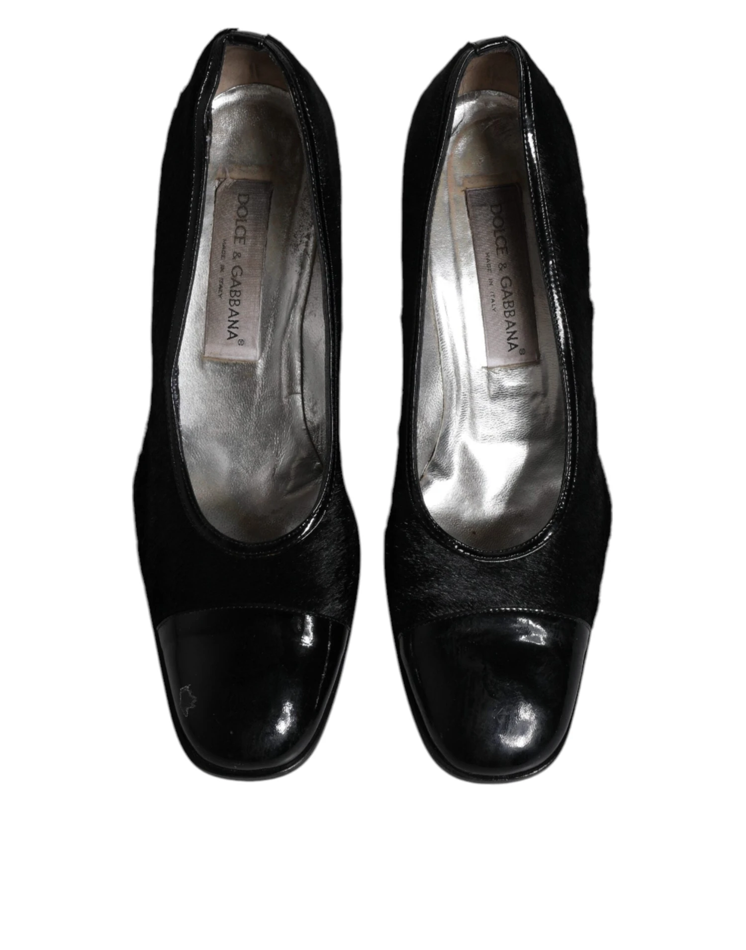 Dolce & Gabbana Black Leather Block Heels Pumps Women's Shoes (Pre-Owned) 5 Dolce & Gabbana Black Leather Block Heels Pumps Women's Shoes (Pre-Owned) - Image 3