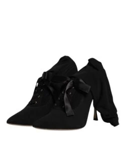 Dolce & Gabbana Black Stiletto Heels Mid Calf Boots Women's Shoes (Pre-Owned) 10 Dolce & Gabbana Black Stiletto Heels Mid Calf Boots Women's Shoes (Pre-Owned) -Lux Lair Store 5408383