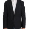 Dolce & Gabbana Gray Striped Wool Jacket Coat Slim Men's Blazer 2 Dolce & Gabbana Gray Striped Wool Jacket Coat Slim Men's Blazer -Lux Lair Store 541019
