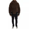 Bottega Veneta Brown Fur Lamb Shearling Coat Men's Jacket