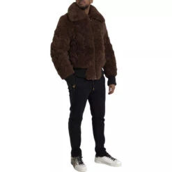 Bottega Veneta Brown Fur Lamb Shearling Coat Men's Jacket 9 Bottega Veneta Brown Fur Lamb Shearling Coat Men's Jacket -Lux Lair Store 5413476
