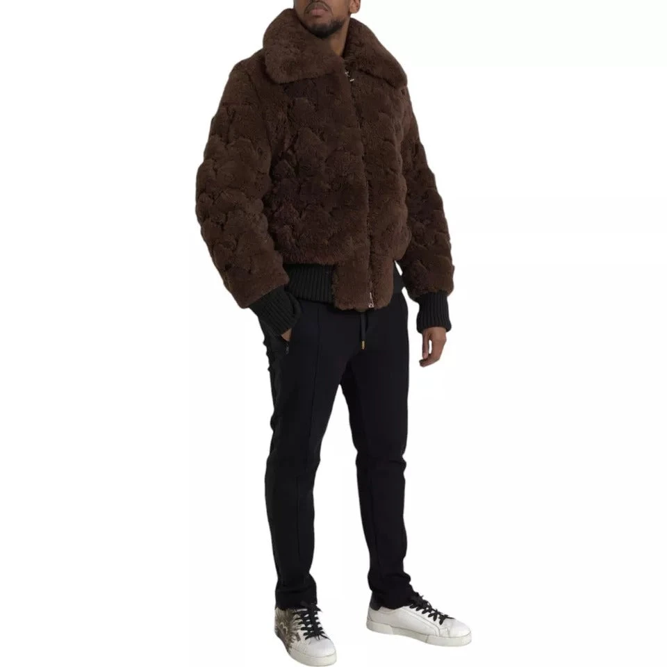Bottega Veneta Brown Fur Lamb Shearling Coat Men's Jacket 5 Bottega Veneta Brown Fur Lamb Shearling Coat Men's Jacket - Image 3