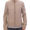 Dolce & Gabbana Beige Leather Jacket Biker Men's Coat -Lux Lair Store 54849