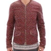 Dolce & Gabbana Bordeaux Leather Boxer Print Jacket Men's Coat -Lux Lair Store 54946