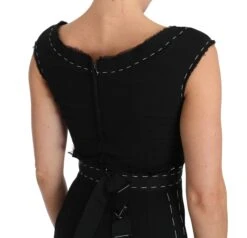 Dolce & Gabbana Black Wool Stretch A-line Sheath Women's Dress 11 Dolce & Gabbana Black Wool Stretch A-line Sheath Women's Dress -Lux Lair Store 565829
