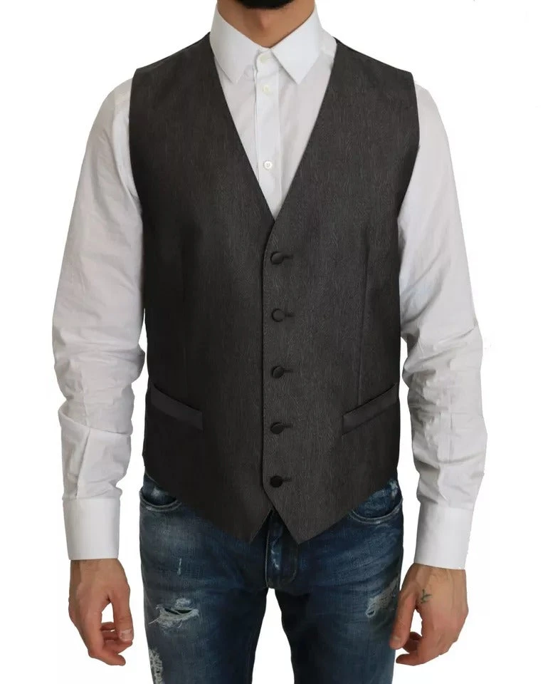 Dolce & Gabbana Gray MARTINI 2 Piece Vest Coat Men's Blazer 6 Dolce & Gabbana Gray MARTINI 2 Piece Vest Coat Men's Blazer - Image 4